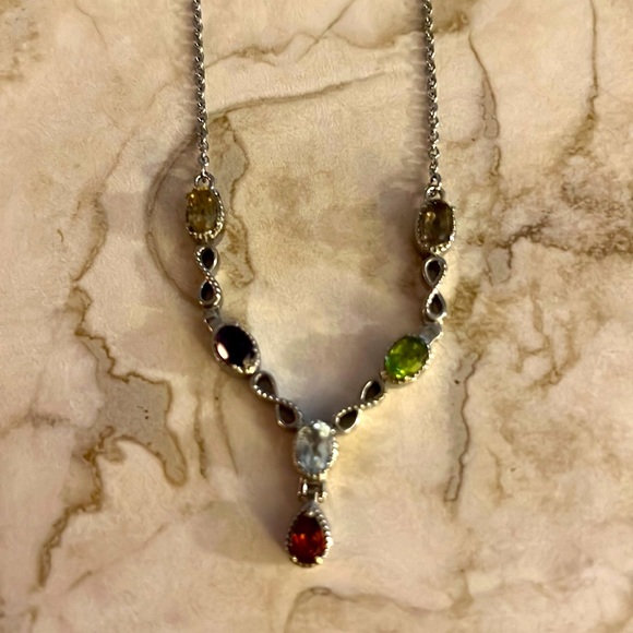 Multi Gemstone Necklace - Picture 2 of 3